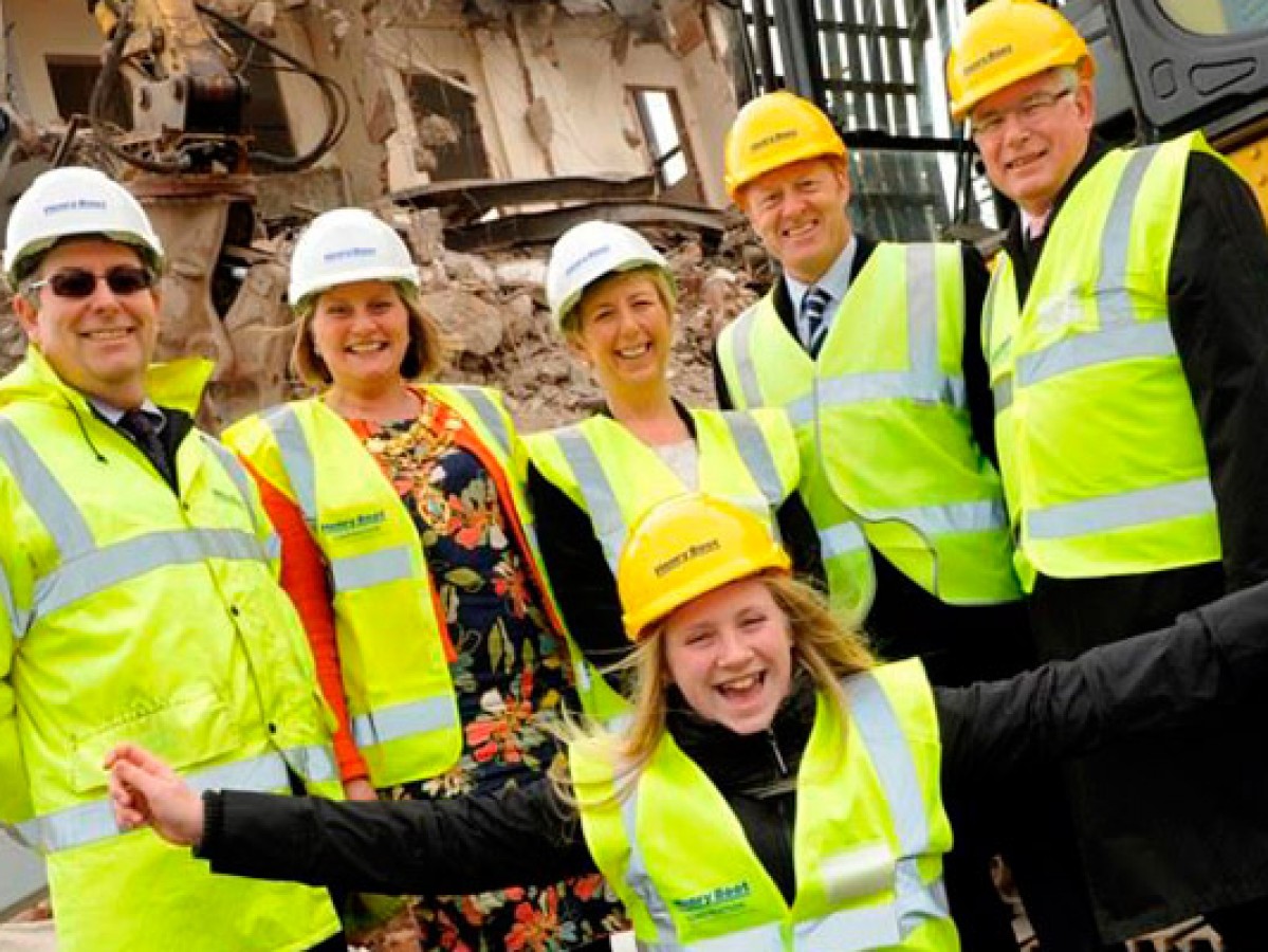 Stocksbridge school student breaks the ground on £42 million Fox Valley development